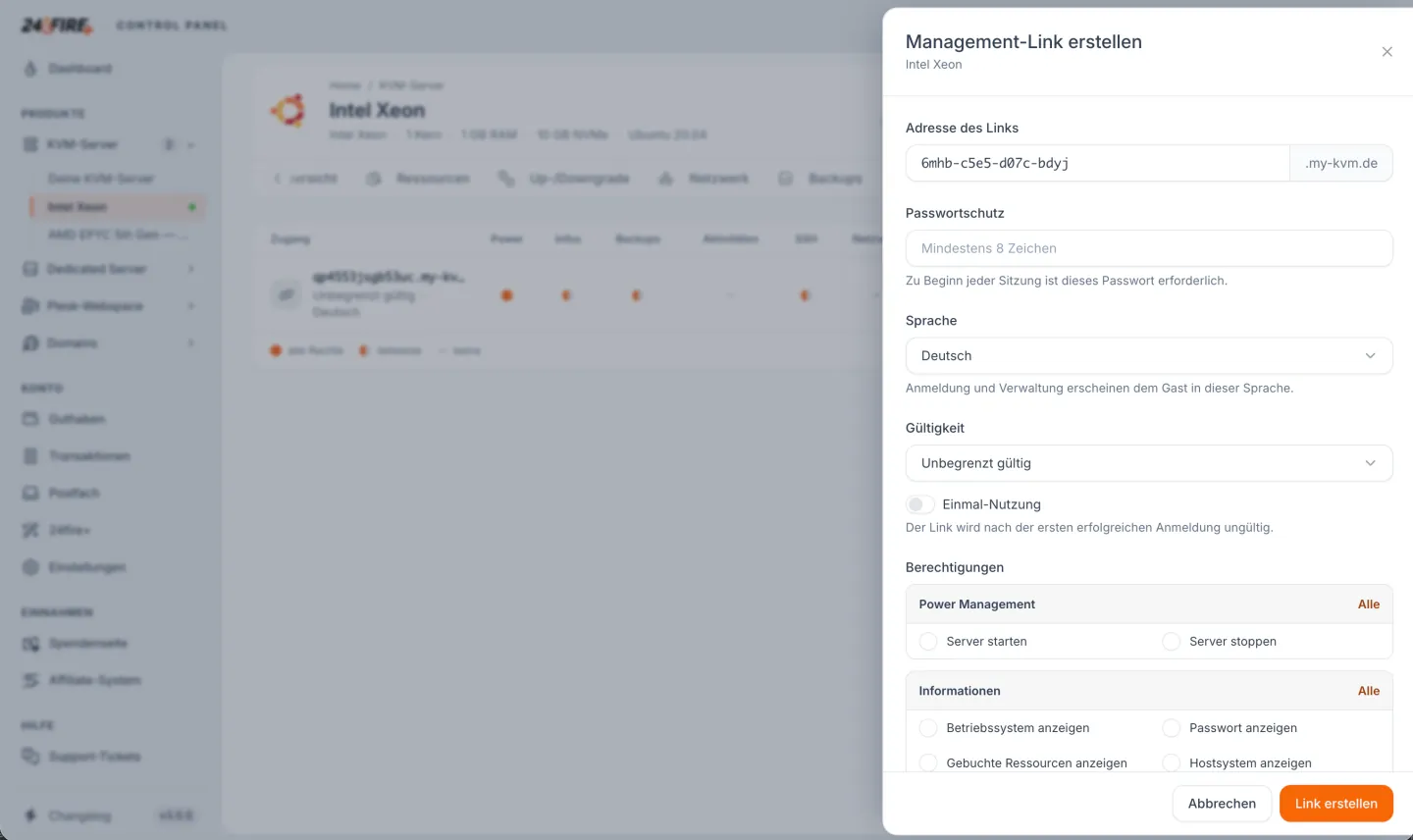 24fire Control Panel – Management-Link